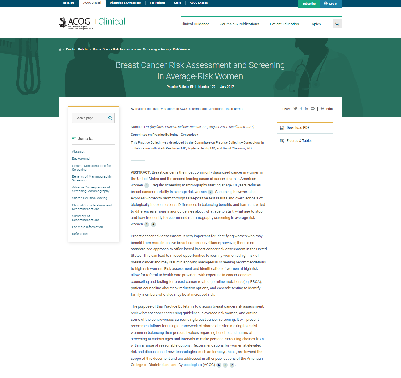 Breast Cancer Risk Assessment and Screening in Average-Risk Women ...